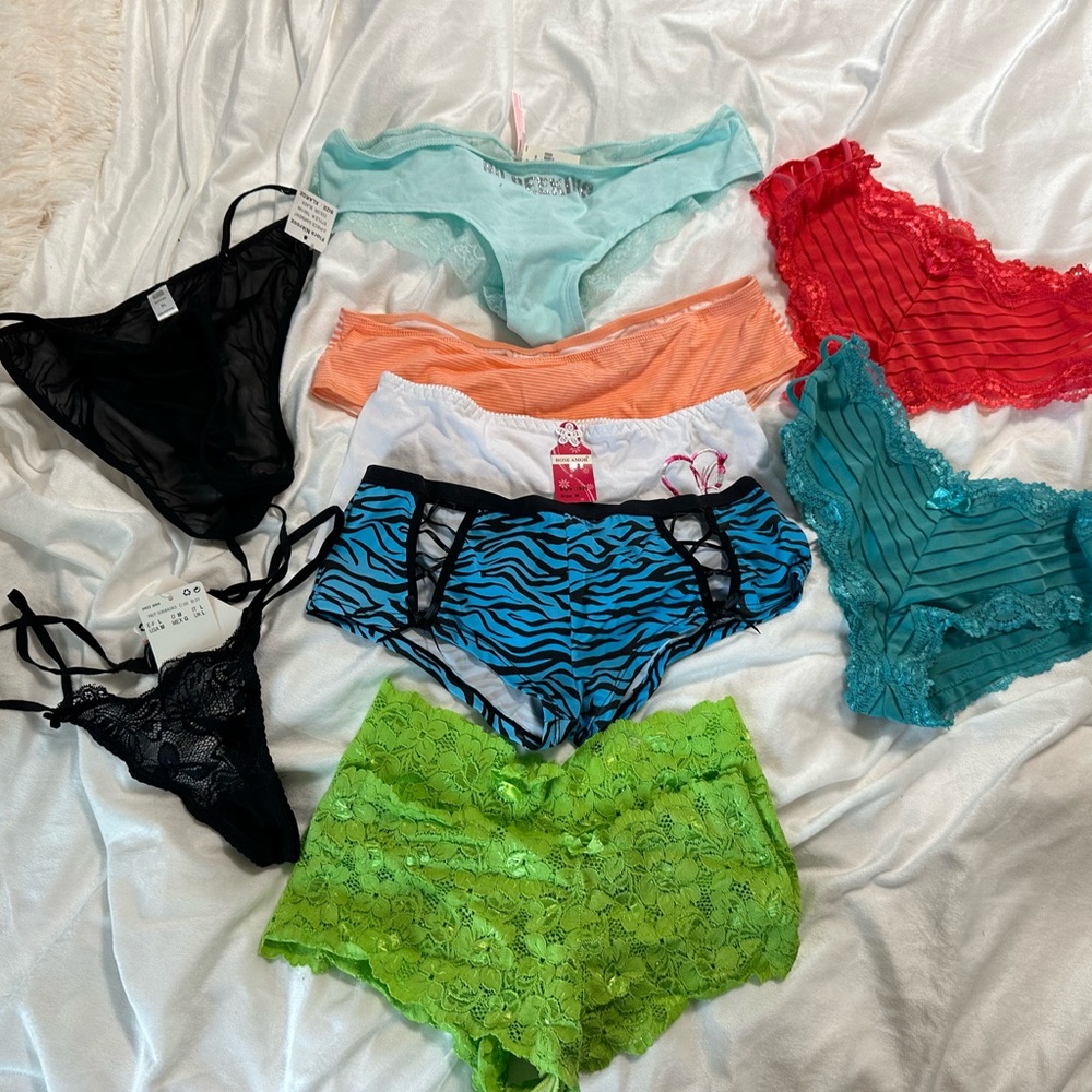 Vibrant Women's Lace and Mesh Panty Collection